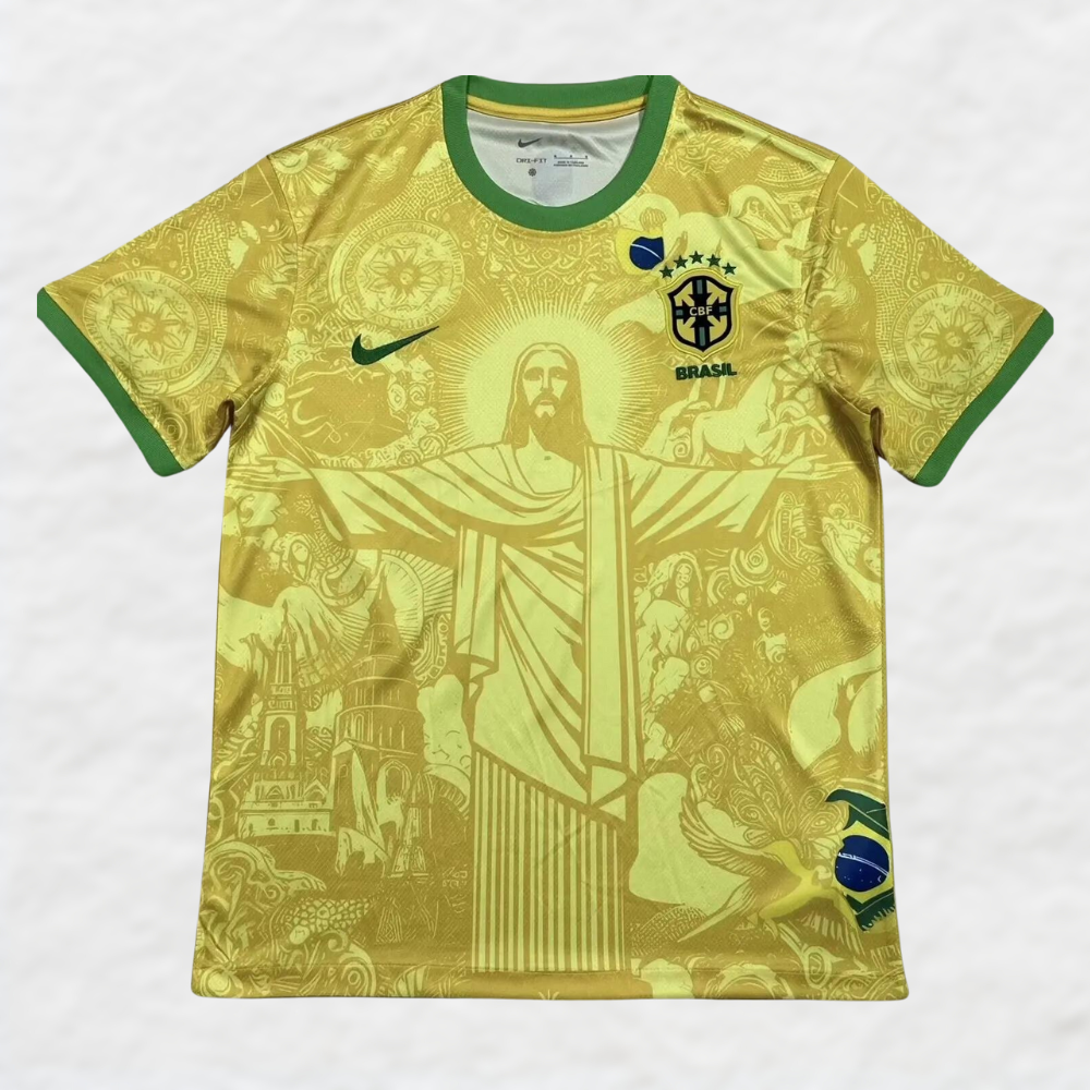 BRAZIL 2024/25 GOLD 'CHRIST THE REDEEMER' SPECIAL EDITION SHIRT