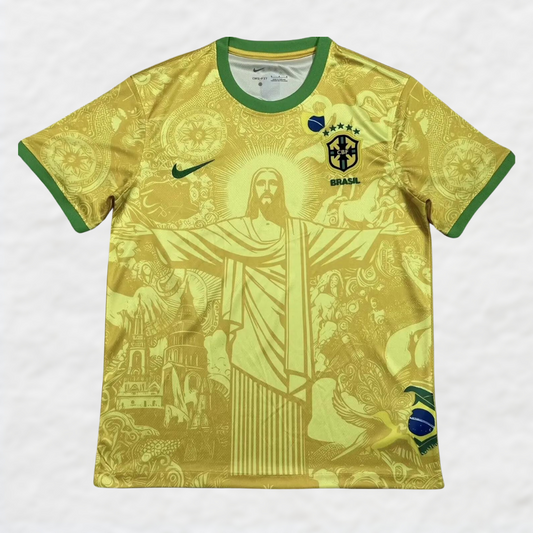 BRAZIL 2024/25 GOLD 'CHRIST THE REDEEMER' SPECIAL EDITION SHIRT